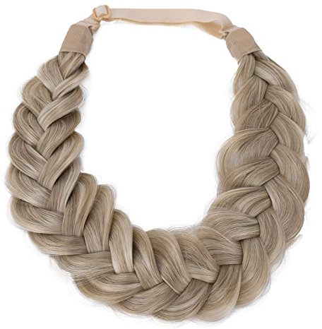 CAISHA Zopf Haarteil Haarband Stirnband Haarschmuck Geflochten Hellblond Mix HZ206
