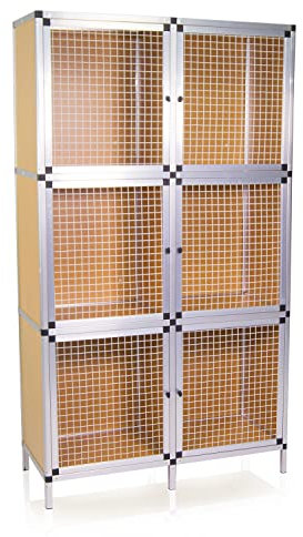 Kleintierhaus, Hasenstall 3 x 2 Boxen 6, ca 180 x 44 x 100 cm, Kaninchenstall