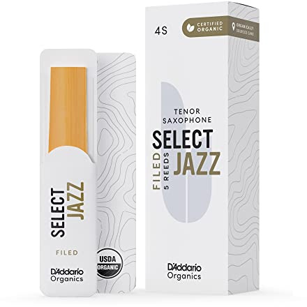 D'Addario Organic Select Jazz Filed Tenor Sax Reeds 4 Soft, 5-Pack | Organic Select Jazz tenor sax reeds deliver focused tone, flexible response, strong projection and consistent jazz performan.