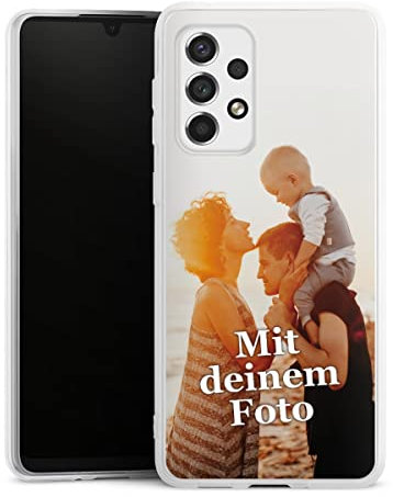 DeinDesign Silikon Hülle kompatibel mit Samsung Galaxy A33 5G Case transparent Handyhülle Selbst Gestalten Personalisieren Zum Anpassen