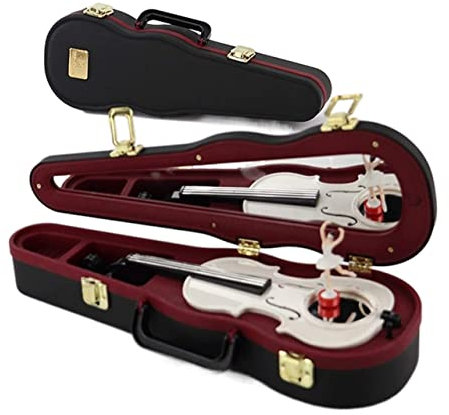 VCADEN Spieluhr Geigen-Spieluhr-Aufbewahrungsbox Für Musikschmuck Für Mädchen Mit Spin-Ballett-Tänzerin Für Geburtstag Spieluhren Geburtstagsgeschenk (Color : Noir, Size : 15.5 * 5 * 10cm)