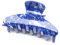 QinGoo pince à cheveux acétate de taille moyenne Belle pince à griffe pour femme, Accessoire de cheveux élégant pour adultes - 1 pièce(8,5 x 4,5 cm, Bleu)