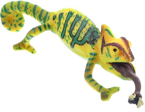 MAGICLULU Echsenmodell Chamäleon Figur Aus Pvc Lebensechte Reptilien Skulptur Für Kinder Lernspielzeug Detailreiches Miniatur Tierhandwerk Dekoration Für Zuhause Und Fotografie
