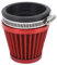 Filtro dell'aria per Moto Corsa Filtro di Aspirazione dell'aria a Cono Tondo Conico 60 Mm per Moto Fuoristrada (Rosso)