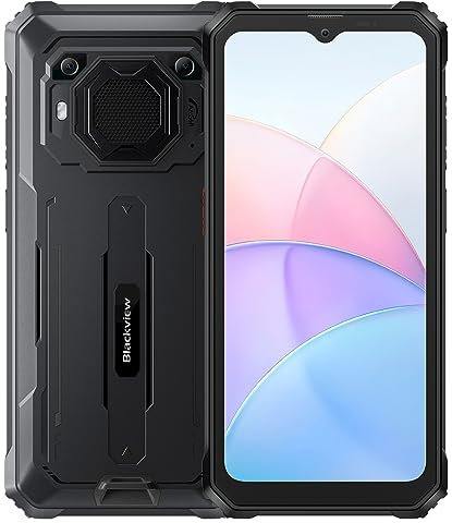 Outdoor Handy Ohne Vertrag Blackview BV6200, 13000mAh Akku, 8GB+64GB(1TB Erweiterung), 6,56'' HD+, ArcSoft® 13MP+8MP, Android 13 DUAL SIM IP68 MIL-STD-810H Wasserdichtes Smartphone,GPS Schwarz