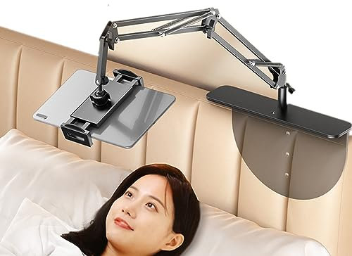 Donubiiu Ausziehbarer, versteckter Telefon-/Tablet-Halter am Bett,Hidden Bedside Phone Tablet Holder Retractable,Insertable Slit and Clip-On Cell Phone Tablet Holder (Concealed,Universal)