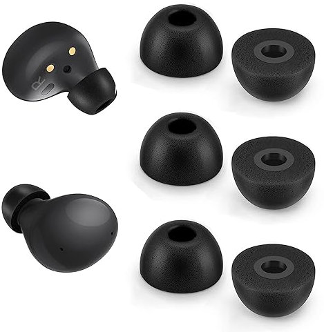Schaumstoff-Ohrstöpsel für Samsung Galaxy Buds2 Pro - Erleben Sie ultimativen Komfort und unerschütterlichen Sitz mit Memory Foam Tips - Schwarz M x 3