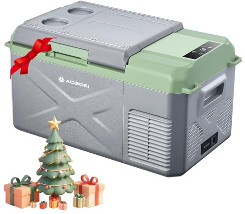 AAOBOSI Kompressor Kühlbox, Kühlbox Auto 17L - Kühlbox Elektrisch Kompressor, -20°C - 20°C 12/24V DC & 100-240V AC, Geeignet für Auto, Camping, LKW, Wohnmobile und Zuhause Usw