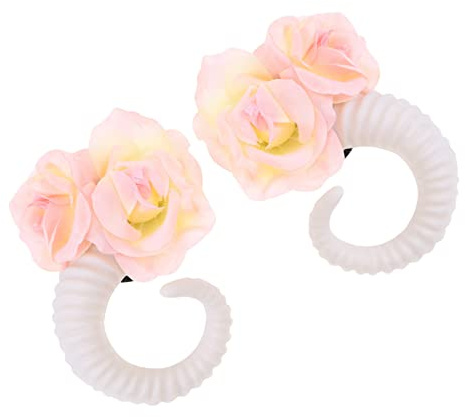 Gothic Horn Headband White Cotton Linen, Cosplay Photo Prop Accessory