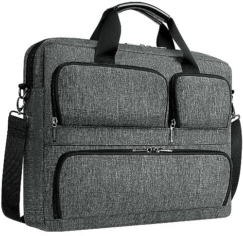 DOMISO 17-17,3 Pulgadas MaletíN Para PortáTil De Con Correa Para El Hombro Compatible Con PortáTiles De 17/17,3 Hp Pavilion/Msi Gs73vr Stealth Pro/Dell Inspiron 17/Acer/Asus,Gris