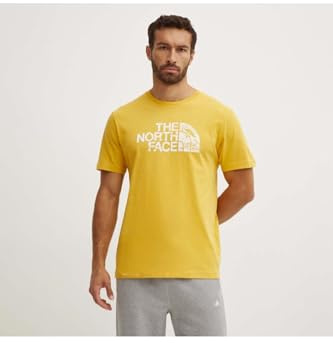 The North Face Woodcut Dome T-Shirt Yellow Silt S