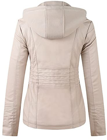 MGSFGlk Kunstlederjacke Damen Motorrad Jacke Weiche Steppjacke Coole Übergangsjacke Mode Lederimitat Jacke Beiläufig Herbstjacke Frühling Jeansjacke Winterjacke Sportlich Bomberjacke Warm Kurzmantel
