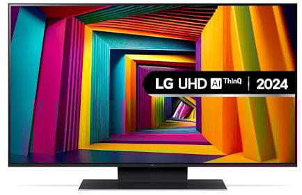 LG 43UT91006LA 43-Inch 4K UHD Smart TV, α5 AI Processor Gen7, Freeview Play and Amazon Alexa, 60Hz, Ashed Blue [Model 2024]