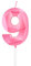 mciskin Pink 9th Birthday Candles, 3D Number 9 Candles for Cake, Girls Boys 9th Birthday Decorations,Pearl Pink Candle Cake Topper Decorations for Birthday Party Weddings Anniversary Supplies