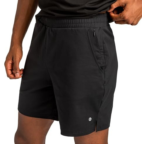 Aruki Sportliche Shorts für Männer - Jogger Short, Active Jersey Wear für Männer, Sportshorts für Laufen, Fitnessstudio, Workouts und Faulenzen – Jet Black – Large