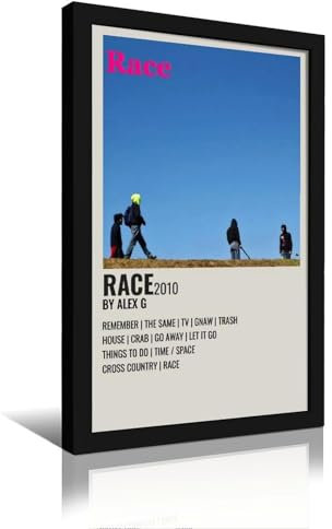HKLOPUY Poster mit Popmusikalbum Race by Alex G, dekoratives Gemälde, Leinwand, Wandposter und Kunstdruck, moderne Familienschlafzimmer-Dekoration, Poster, 20 x 30 cm