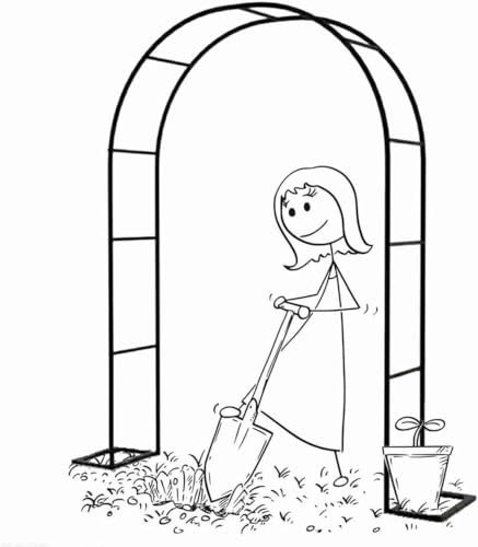 WCQSYY Arco De Jardin para Plantas Arco De Hierro Forjado para Plantas Trepadoras Arco De Rosales para Plantas Trepadoras,Blanca,W3.5M*H2.2M