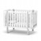 Veres Monaco Babybett/Gitterbett (120x60 cm) - Premium Luxus Kollektion, sicher & multifunktional (Weiß Grau)
