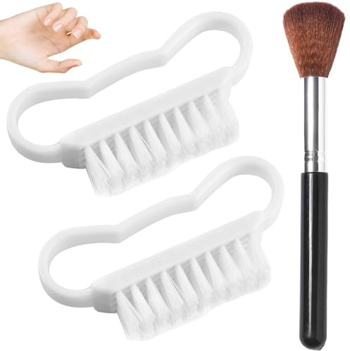 2 Stück Nagelbürsten, Handbürste Nagelbürste, Handwaschbürste, Kunststof Handbürste mit Schönheitspinsel, für Reinigung Nagel Reinigung Cleaning Under Nails