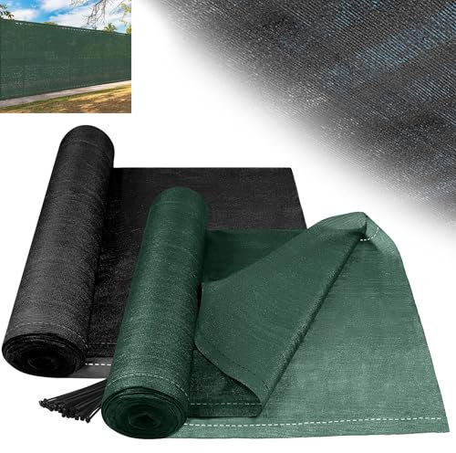 MAYTIIMO Zaunblende Sichtschutz 2.0x10m HDPE 150 g/m² Tennisblende Schattiernetz mit Kabelbinder Wetterfest Sonnenschutz Staubschutz für Garten Sportplatz Balkon Maschendrahtzaun, Grün