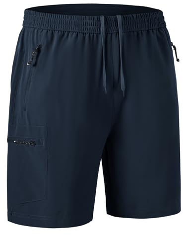 Rdruko Wanderhose Herren Kurz Trekking Shorts Sporthose Fahrradhose | Stretch Funktionshose Outdoorhose Arbeitshosen Schnelltrocknend Männer Cargo Hose Sommer Laufshorts mit 4 Taschen