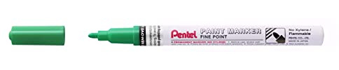 Pentel MSP10 - Rotulador de pintura, punta redonda fina de 2,9 mm, tinta verde (bolígrafo individual)