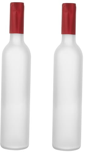 BEBEMOKO 2Pcs Empty Glass Wine Bottles Reusable Colored Craft Bottles for DIY Projects Home Decor Floral Arrangements Versatile Glassware