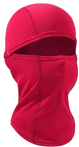 Huccik Cagoule Hiver Enfant Garçon, Anti-Vent, Masque de Ski, Cache-Col Polaire Multifonction Balaclava pour Ski et Vélo (FR/ES, Alpha/Lettres, Taille Unique, Rose)