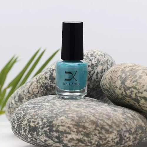 Mirror Effect Chrome Nails Polish Magic Metallic Art Varnish 5ml Super Shine (Aqua Blue)