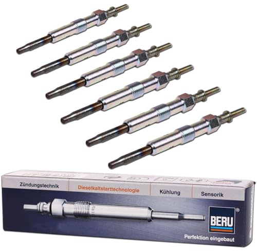 6x Beru Glühkerze | E39 7er E38 X5 E53 Omega B passend für 3er E46 5er E39 7er E38 X5 E53 Omega B