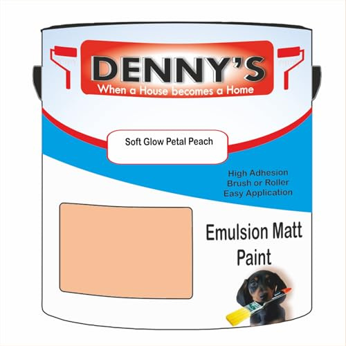 Premium Interior Wall & Ceiling Emulsion Paint – Soft Glow Petal Peach – Rich Matt Finish, Durable & Washable, Low Odour, Ideal for Living Rooms, Bedrooms & Hallways (500ML Tin)