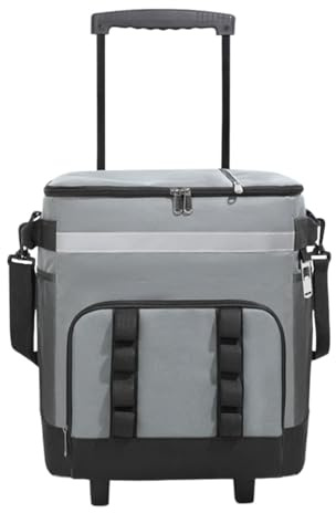 Térmica con Ruedas,con Asa Térmica - Gran Capacidad 35L Cierre Hermético Forro Impermeable,para Viajes, Playa, Compras, Patio,