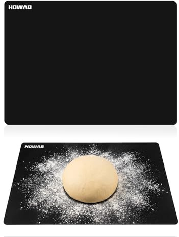 Silicone Mat 40x30cm, Silicone Mats for Crafts, Kitchen Worktop Protector | Heat Resistant Non-Slip Craft Mat for Casting Resin Painting, Non-Stick Baking Mats for Kitchen Dining (Black)