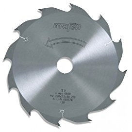 Mafell Sägeblatt-HM, 230 x 1,8/2,5 x 30 mm, Z 12, WZ, für Längsschnitte in Holz (KSP 85 Fc)