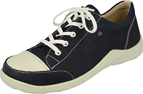 Finn Comfort Soho, Damen Sneakers, Blau (Navy/Jasmin), 36 EU
