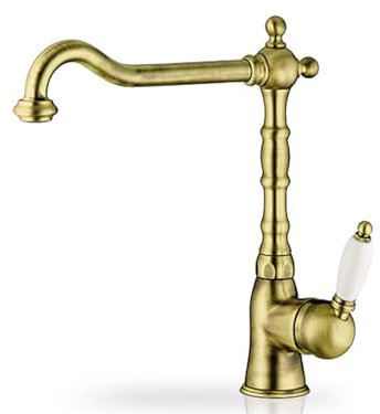 Pyramis baroque Robinet de cuisine, bronze couleur, Bonze