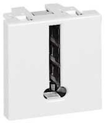 Legrand 078738 Mosaic Téléphone Prise, 8 Contacts, 2 Modules, Blanc