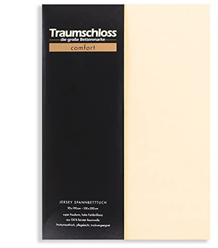 Traumschloss Comfort Jersey Spannbettlaken 180-200x200 Natur