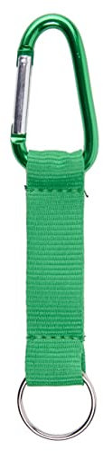 Karteo Schlüsselband kurz grün [1 Stück] mit Karabinerhaken Kurzband Karabiner und Schlüsselring Lanyard Schlüsselanhänger mit Metallkarabiner