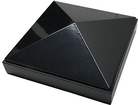 Pyramiden-Pfostenkappe aus Aluminium für 10,2 x 10,2 cm Metallpfosten – Druckmontage – Schwarz