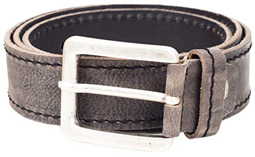 Goldschmidt Trachtengürtel 4021 | Braun oder Grau | hochwertiger Ledergürtel (grau, 105)