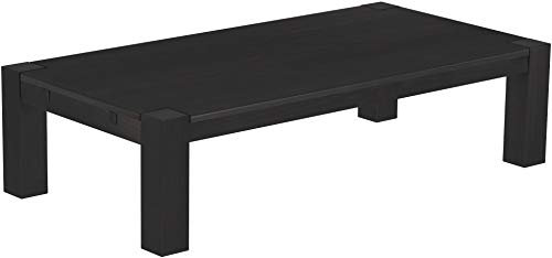 B.R.A.S.I.L.-Möbel Brasilmöbel Couchtisch Rio Kanto 180x90 cm Ebenholz Wohnzimmertisch Holz Tisch Pinie Massivholz Stubentisch Beistelltisch Echtholz Größe und Farbe wählbar