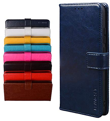 BRAND SET Schutzhülle für Nokia 2.3 Handyhülle Brieftasche Kunstleder mit Magnetverschlussverriegelung und Stent-Funktion Geeignet Flip Handyhülle für Nokia 2.3(Dunkelblau)