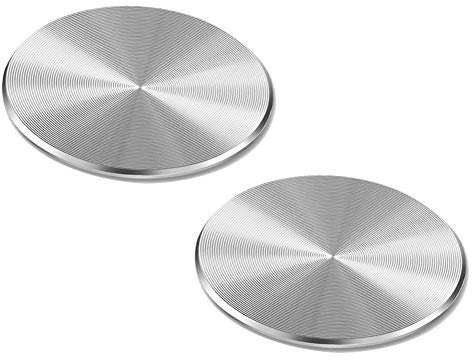 Paquete de 2 placas de metal de repuesto D.Sking para teléfono de coche, 3M, placas de metal adhesivas para CD para kits de montaje (plateado)