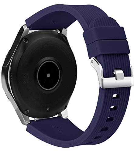 INF Armband Kompatibel mit Samsung Galaxy Watch 46mm, Galaxy Watch 3 45mm, Gear S3 Frontier/Classic, 22mm Weiche Silikon Ersatz Uhrenarmbänder für Huawei GT 2 46mm, Blau