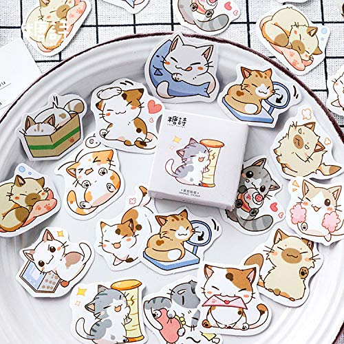 Cat Dekorative Aufkleber, Anhaftender Aufkleber Tagebuch Japanische Sticker Kinder Geschenk