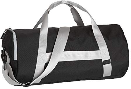 Fjordlaender Sporttasche mit Schuhfach und abnehmbarem Schulterriemen - Fitnesstasche Reisetasche Duffelbag - schwarz