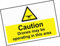 Sticker - Warning - 1x Caution Drones May be Operating in This Area Safety Sign - Self Adhesive Sticker 7,87x5,91 in- Decal for Office, Company, School, Hotel - for Your Safety - Office - Factory