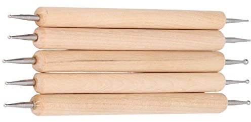 Stylet de pointage à double extrémité , détails fins , stylo de rainage robuste 5 pièces pour l'impression