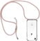 ZYIMOU Mobile Phone Chain Case Compatible with iPhone XR, Mobile Phone Necklace Case with Strap Protective Cord for Hanging Transparent Soft TPU Silicone Bumper Rose Gold